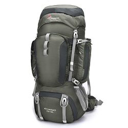 Mountaintop 70L+10L Hiking Backpack Internal Frame Backpack Backpacking Trekking Bag with Rain C ...