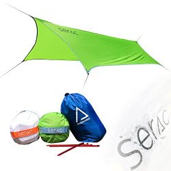 Serac [#1 Hammock and Tent Tarp] Ultralight Hammock Rain Fly and Shelter perfect for waterproof  ...