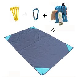 Outdoor Picnic Blanket (71″ x 55″) -Compact, Lightweight, Waterproof, Sand Proof Poc ...