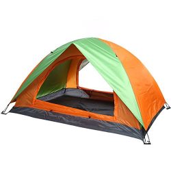 Camping Tent Double Layer 2 Door Backpacking Tents Hiking Shelters 4 Season Family Instant Tent  ...