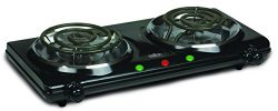 Salton HP1427 Portable Cooking Range, Double Burner, Black