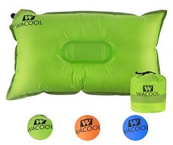 WACOOL Inflatable Travel Camp Pillow, Self Inflating Travel Camp Pillow, Air Travel Camp Pillow  ...