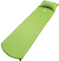 Outdoorsman Lab Lightweight Self-Inflating Sleeping Pad with Self-Inflating Pillow For Camping,  ...