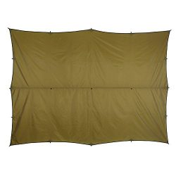 OneTigris All-Season Tarp in Coyote Brown, Waterproof Camping Tarp RipStop Tent Shelter 13 by 10ft