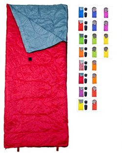 RevalCamp Lightweight Red Sleeping Bag by Indoor & Outdoor use. Great for Kids, Teens &  ...