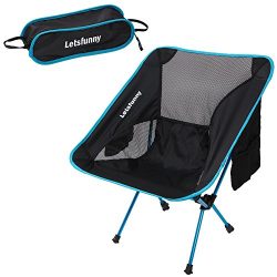 LetsFunny Folding Camping Chair Portable Lightweight Backpack Chairs Compact Heavy Duty with Car ...