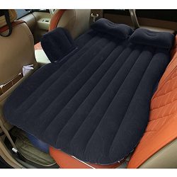 Car Bed Back Seat Inflatable Air Mattress for Camping Travel Black