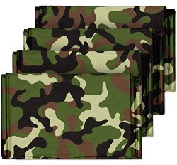 Camouflage Emergency Mylar Blankets (4-Pack) – Perfect for Outdoor Camping, Hiking, Surviv ...