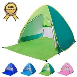 BATTOP Automatic Pop Up Beach Tent Sun Shelter Cabana 2-3 Person UV Protection Beach Shade for O ...