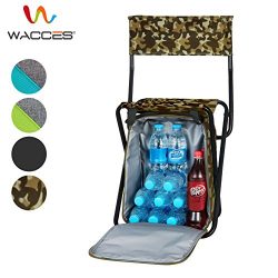 Wacces Multi-Purpose Backpack Chair/ Stool with Cooler Bag for Hiking/Fishing/Camping/Picnicking ...