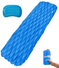 Ultralight Sleeping Pad with Innovation Buckle Design Built-in Pillow Inflatable Camping Pad Mat ...