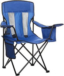 AmazonBasics Camping Chair with Cooler, Blue (Mesh)