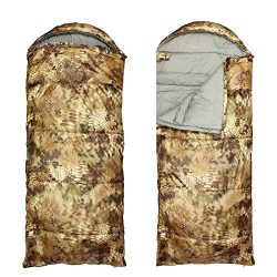 Lucky Bums Youth Muir Sleeping Bag 40°F/5°C with Digital Accessory Pocket and Carry Bag, Kryptek ...