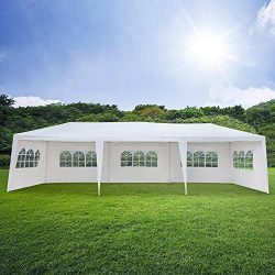 Mefeir Heavy Duty Outdoor Canopy Tent Gazebo with Removable Windproof Sidewalls (10′ x 30& ...