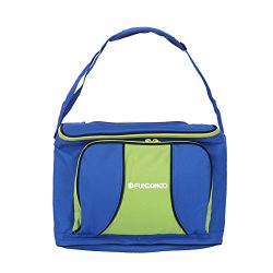 FUNDANGO 30-Can Portable Soft Cooler Bag for Outdoor Picnic Camping Backpacking Hiking, Blue