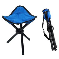 Portable Tripod Stool Folding Lightweight Chair Heavy Duty Foot Rest Seat for Outdoor Camping Wa ...