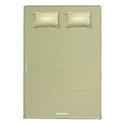 KingCamp TRIPLE ZONE Comfort Double Self Inflating 75D Micro Brushed Sleeping Pad Mattress with  ...