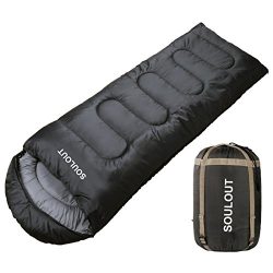 Envelope Sleeping Bag – 4 Seasons Warm Cold Weather Lightweight, Portable, Waterproof With ...