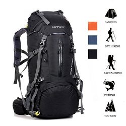 ONEPACK 50L(45+5) Hiking Backpack Waterproof Backpacking Bag Outdoor Sport Daypack for Climbing  ...