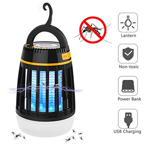 BATTOP Bug Zapper Outdoor, 3 in 1 Camping Lantern & Mosquito Killer ...