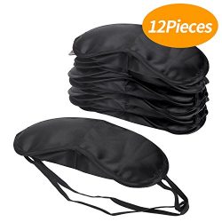 Senkary 12 Pack Blindfolds Sleeping Masks Sleep Eye Shades Cover Bulk with Nose Pad for Sleeping ...