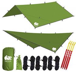 Chill Gorilla 12′ HAMMOCK RAIN FLY TENT TARP Waterproof Camping Shelter. Essential Surviva ...