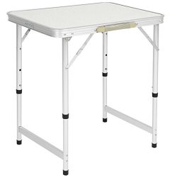 Best Choice Products Aluminum Camping Picnic Folding Table Portable Outdoor, 23.5″ x 17.5& ...