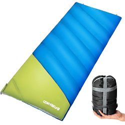 FUNDANGO Lightweight Oversize Sleeping Bag Portable for Cool Weather Camping, Hiking,Backpacking ...