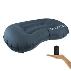 WACOOL Ultralight Inflating Travel Camping Pillow – Compressible, Compact, Inflatable, Com ...