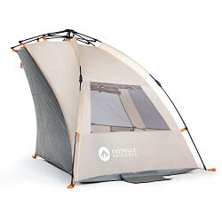 Easthills Outdoors Easy Up Beach Tent Sun Shelter – Extended Zippered Porch Included