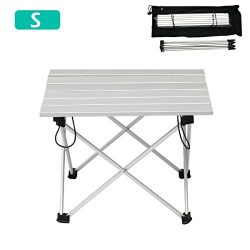 TRIWONDER Ultralight Aluminum Folding Camping Table Collapsible Portable Roll-Up for Outdoor, Ca ...