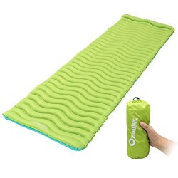 Exqline Sleeping Pad, Ultralight Inflatable Sleeping Mattress Ultra-Compact Sleeping Mat for Bac ...