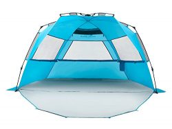 Pacific Breeze Easy Setup Beach Tent Deluxe XL (XL with Extendable Floor)