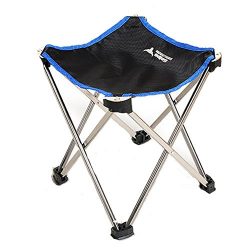 CieKen Portable Folding Stool, Outdoor Folding Chair, Ultralight Compact Camp Footrest Stool, Ou ...