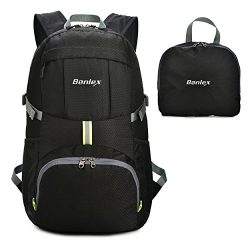 Foldable Backpack Packable Travel Backpack – 35L Durable Ultra Lightweight Water Resistant ...