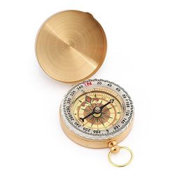 SUNFUNG Copper Clamshell Compass Waterproof Luminous Compass Camping Gear Survival Gear