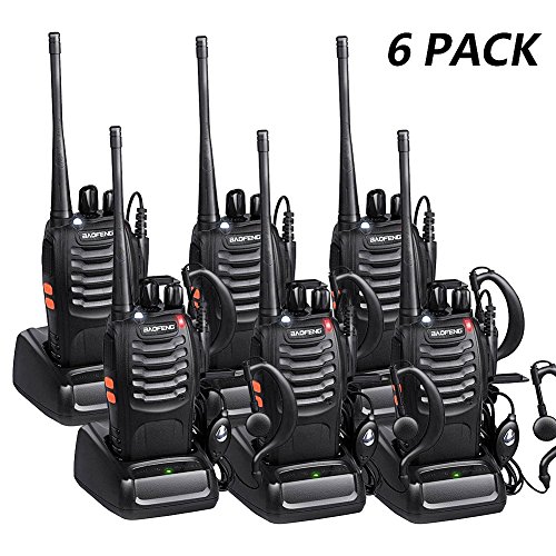 Baofeng Bf-888s Vhf Radios Walkie Talkies Long Range With Earpiece Mic 