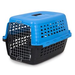 Petmate 41040 Compass Fashion Pets Kennel with Chrome Door, Island Blue/Black