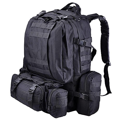 AW 55L 600D Oxford Military Tactical Army Rucksacks Molle Backpack ...