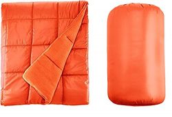 Waterproof Quilted Down Alternative Outdoor Throw Blanket 50″ x 60″ Packable With Tr ...