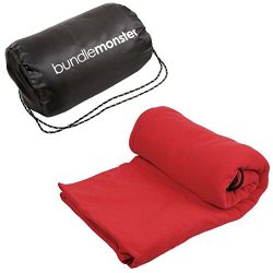 Bundle Monster | Sleeping Bag Liner Travel Sheet Camping Sleep Sack | Lightweight, Compact, Zipp ...