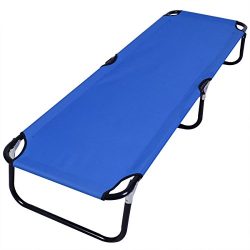 Generic Blue Folding Camping Bed Outdoor Portable Military Cot Sleeping Hiking Travel Easy To Ca ...
