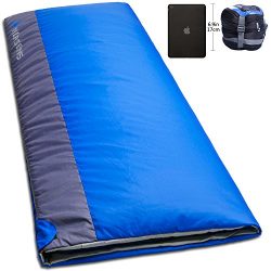 NORSENS Lightweight Warm Weather Sleeping Bag with Compact Compression Sack for Camping, Backpac ...