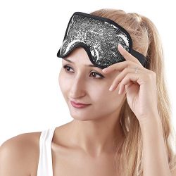 Cooling Mask Gel Eye Mask with Soft Plush Backing, Reusable Cold Pack Eye Mask Soothing Eye Pad  ...