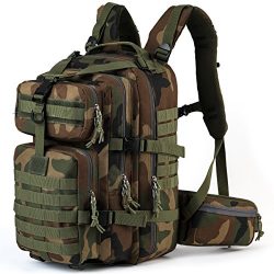 SHARKMOUTH Military Tactical Backpack 3 Day Small Assault Pack MOLLE Bug Out Bag Rucksack Surviv ...
